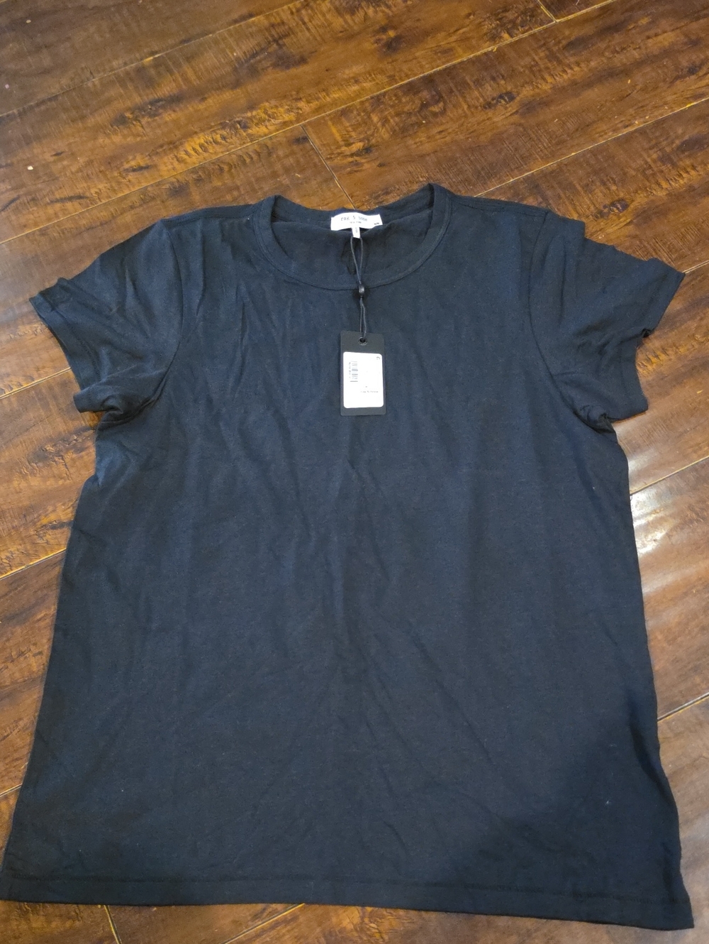 rag & bone Black Short Sleeve Crew Tee